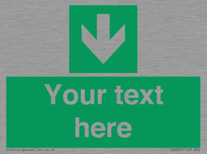 Safe condition Custom arrow down sign